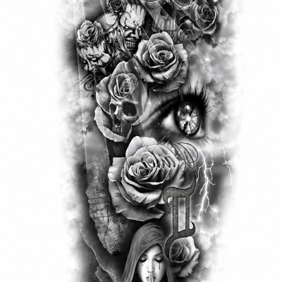 Manchette de tatouage crâne