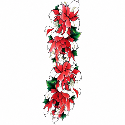 Manchette de tatouage fleur