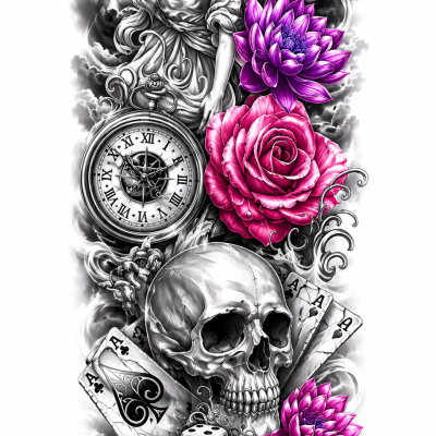 Manchette de tatouage ange